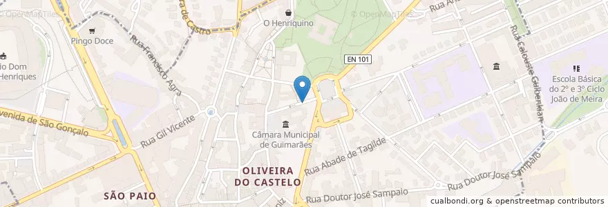 Mapa de ubicacion de Multibanco en 葡萄牙, 北部大區, Braga, Ave, Guimarães, Oliveira, São Paio E São Sebastião.