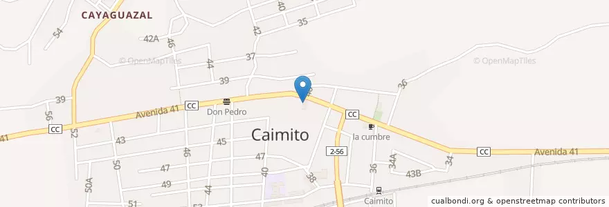 Mapa de ubicacion de Cine-Teatro Caimito en Куба, Артемиса, Caimito.