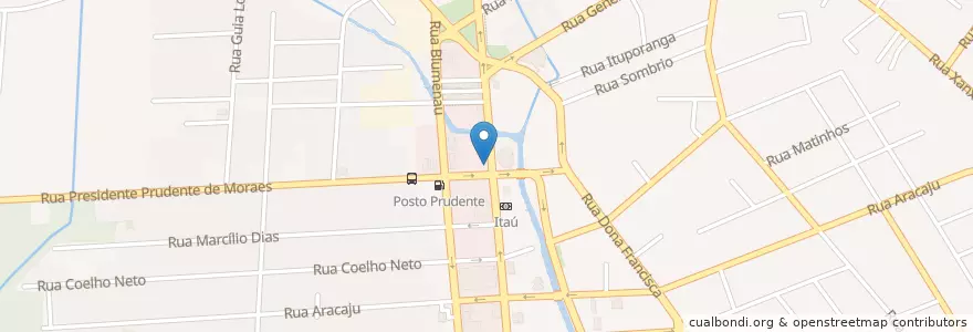 Mapa de ubicacion de Estação América en 巴西, 南部, 圣卡塔琳娜, Região Geográfica Intermediária De Joinville, Microrregião De Joinville, 若茵维莱.