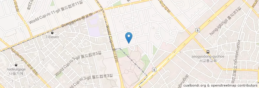 Mapa de ubicacion de Coffee Da en كوريا الجنوبية, سول, 마포구, 합정동.