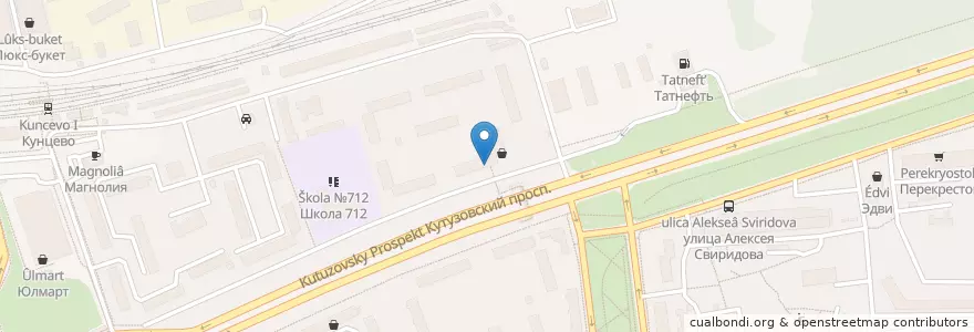 Mapa de ubicacion de Горздрав en Rusia, Distrito Federal Central, Москва, Западный Административный Округ, Район Фили-Давыдково.