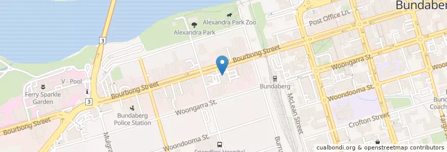 Mapa de ubicacion de Video Ezy en Australia, Queensland, Bundaberg Region.