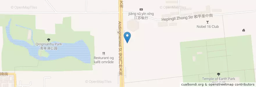 Mapa de ubicacion de 上海浦东发展银行 en الصين, بكين, خبي, 东城区.