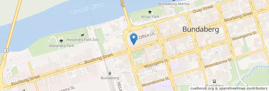 Mapa de ubicacion de Go Rental en Australia, Queensland, Bundaberg Region.