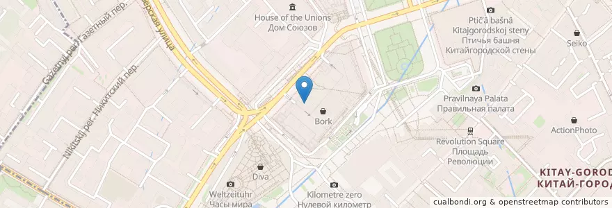 Mapa de ubicacion de Mexican Club en Rusya Federasyonu, Центральный Федеральный Округ, Москва, Центральный Административный Округ, Тверской Район.
