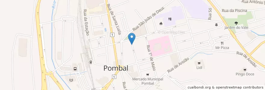 Mapa de ubicacion de Big Shanghai - Restaurante Chinês en ポルトガル, Centro, Leiria, Pinhal Litoral, Pombal, Pombal.