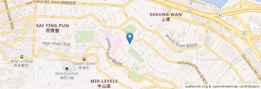 Mapa de ubicacion de 廣福義祠 Kwong Fook I Tsz en Китай, Гуандун, Гонконг, Гонконг, Новые Территории, 中西區 Central And Western District.