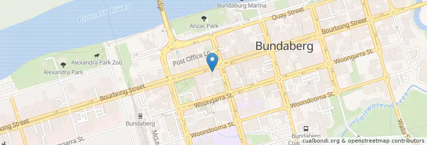 Mapa de ubicacion de City Elements en Australië, Queensland, Bundaberg Region.