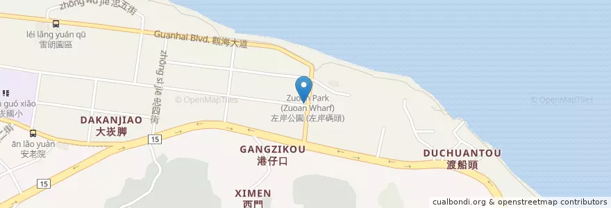 Mapa de ubicacion de 實驗廚房 en Taiwan, New Taipei, Bali District.