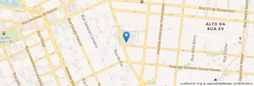 Mapa de ubicacion de Goethe Institut en البَرَازِيل, المنطقة الجنوبية, بارانا, Região Geográfica Intermediária De Curitiba, Região Metropolitana De Curitiba, Microrregião De Curitiba, كوريتيبا.