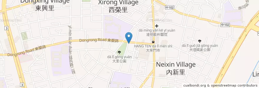 Mapa de ubicacion de 第一商業銀行 en Taiwán, Taichung, 大里區.