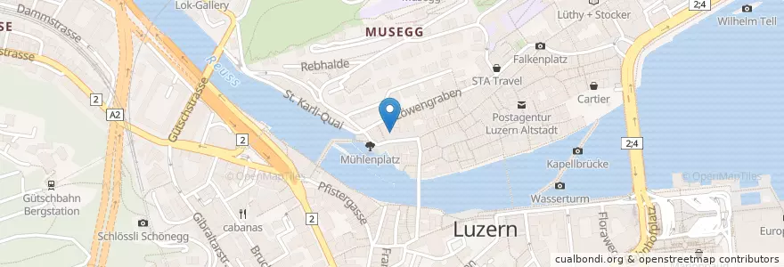 Mapa de ubicacion de Sopranos en Schweiz/Suisse/Svizzera/Svizra, Luzern, Luzern.