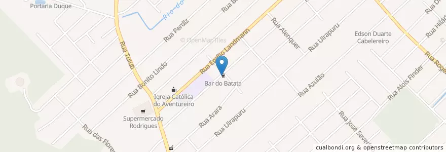 Mapa de ubicacion de Bar do Batata en برزیل, منطقه جنوب برزیل, سانتا کاتارینا, Região Geográfica Intermediária De Joinville, Microrregião De Joinville, Joinville.