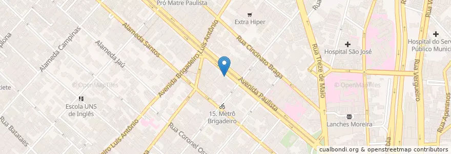 Mapa de ubicacion de Santander en ブラジル, 南東部地域, サンパウロ, Região Geográfica Intermediária De São Paulo, Região Metropolitana De São Paulo, Região Imediata De São Paulo, サンパウロ.