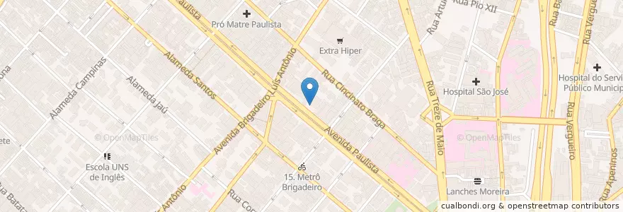 Mapa de ubicacion de Banco do Brasil en برزیل, منطقه جنوب شرقی برزیل, سائوپائولو, Região Geográfica Intermediária De São Paulo, Região Metropolitana De São Paulo, Região Imediata De São Paulo, سائوپائولو.