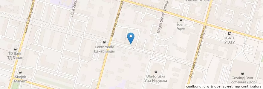 Mapa de ubicacion de Открытие en Rússia, Приволжский Федеральный Округ, Башкортостан, Городской Округ Уфа.