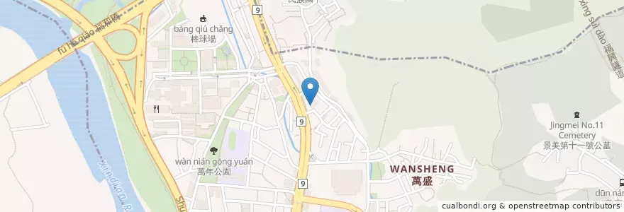 Mapa de ubicacion de 若石幼兒園 en Taiwan, 新北市, Taipé, 文山區.