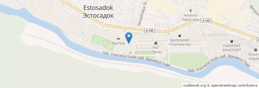Mapa de ubicacion de Mr. Hookah & Mr. Coffee en Russland, Föderationskreis Südrussland, Region Krasnodar, Stadtkreis Sotschi.
