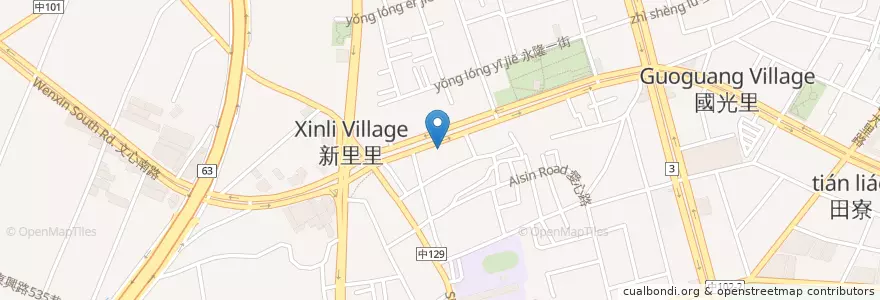 Mapa de ubicacion de 小春日本料理 en Taiwan, 臺中市, 大里區.