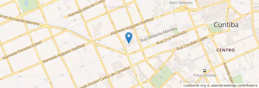 Mapa de ubicacion de Kapele Bar en Brasil, Región Sur, Estado De Paraná, Região Geográfica Intermediária De Curitiba, Região Metropolitana De Curitiba, Microrregião De Curitiba, Curitiba.