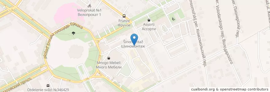 Mapa de ubicacion de Mozart en 러시아, 남부연방관구, Ростовская Область, Городской Округ Новочеркасск.