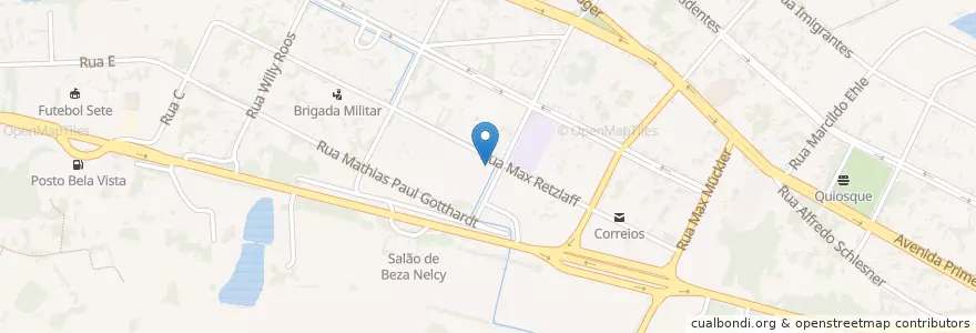 Mapa de ubicacion de Biblioteca Municipal en ブラジル, 南部地域, リオグランデ・ド・スル, Região Geográfica Intermediária De Santa Maria, Região Geográfica Imediata De Cachoeira Do Sul, Paraíso Do Sul.