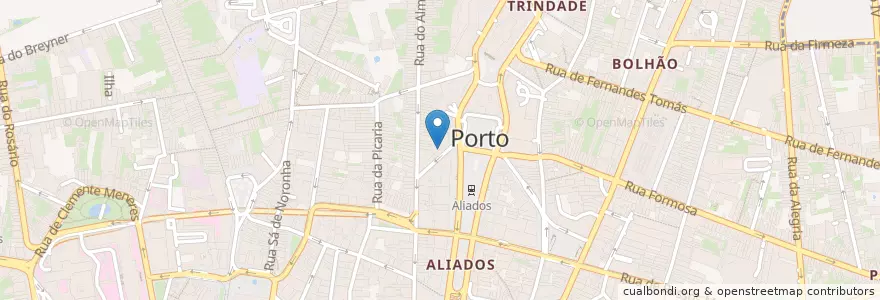 Mapa de ubicacion de Cervejaria Brasão en البرتغال, المنطقة الشمالية (البرتغال), Área Metropolitana Do Porto, بورتو, بورتو, Cedofeita, Santo Ildefonso, Sé, Miragaia, São Nicolau E Vitória.
