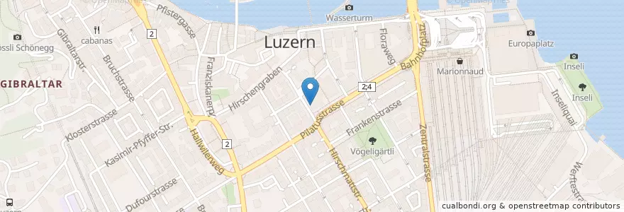 Mapa de ubicacion de Cysat en Switzerland, Luzern, Luzern.