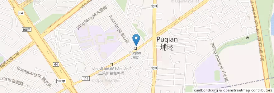 Mapa de ubicacion de 如意擔仔麵 en تایوان, 新北市, 板橋區.
