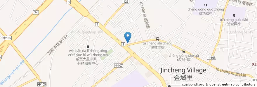 Mapa de ubicacion de 順和肉圓 en Taiwan, Taichung, Dali.