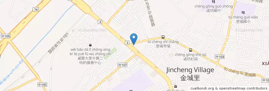 Mapa de ubicacion de 林生药局 en 타이완, 타이중 시, 다리구.