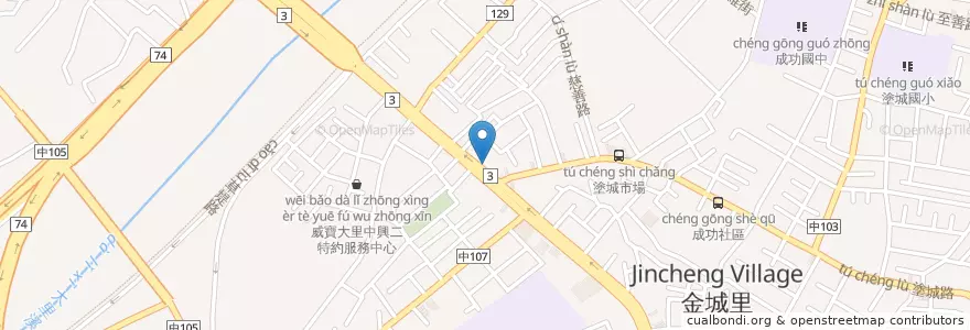 Mapa de ubicacion de 華興芋仔冰城 en 臺灣, 臺中市, 大里區.