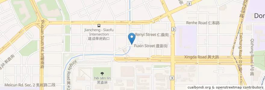 Mapa de ubicacion de 唯真中醫 en تايوان, تاي شانغ, 南區.