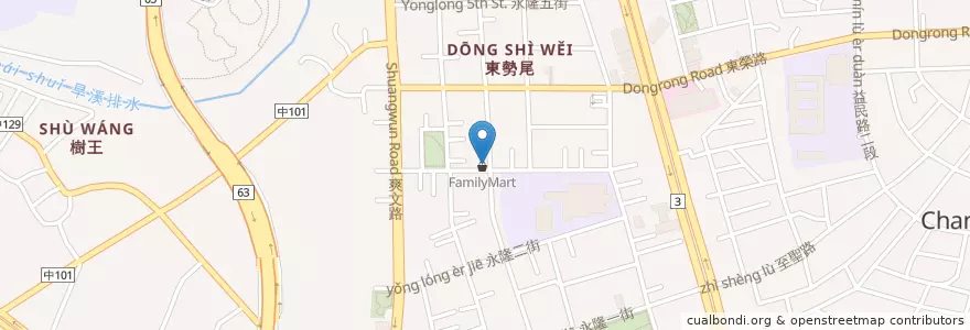 Mapa de ubicacion de OA魯肉飯 en 臺灣, 臺中市, 大里區.