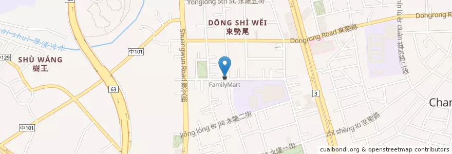 Mapa de ubicacion de 台新銀行ATM en Tayvan, Taichung, 大里區.