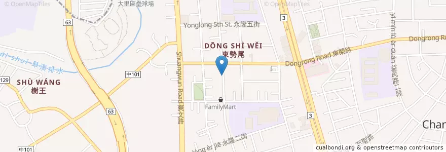 Mapa de ubicacion de 世宏中醫診所 en تایوان, تایچونگ, 大里區.