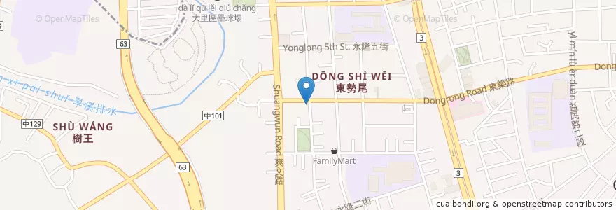 Mapa de ubicacion de 天野餐廳 en 타이완, 타이중 시, 다리구.