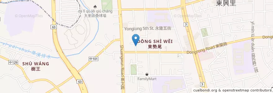 Mapa de ubicacion de 甫原興業 en Taiwán, Taichung, 大里區.