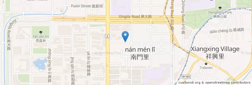 Mapa de ubicacion de 香港上豪燒臘快餐 en 臺灣, 臺中市, 南區.