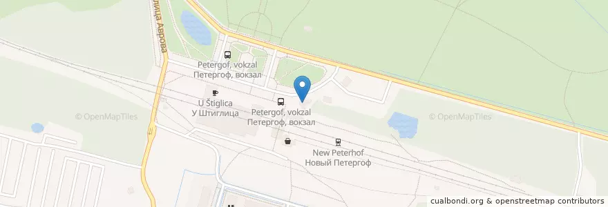 Mapa de ubicacion de Старый бар en Russie, District Fédéral Du Nord-Ouest, Oblast De Léningrad, Saint-Pétersbourg, Петродворцовый Район, Peterhof.