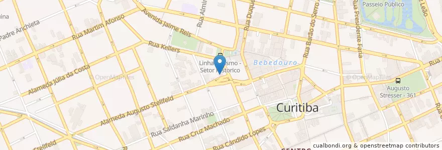 Mapa de ubicacion de El Mago Bar en برزیل, منطقه جنوب برزیل, پارانا, Região Geográfica Intermediária De Curitiba, Região Metropolitana De Curitiba, Microrregião De Curitiba, کوریتیبا.