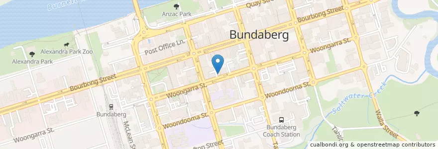 Mapa de ubicacion de C Bee's en オーストラリア, クイーンズランド州, Bundaberg Region.
