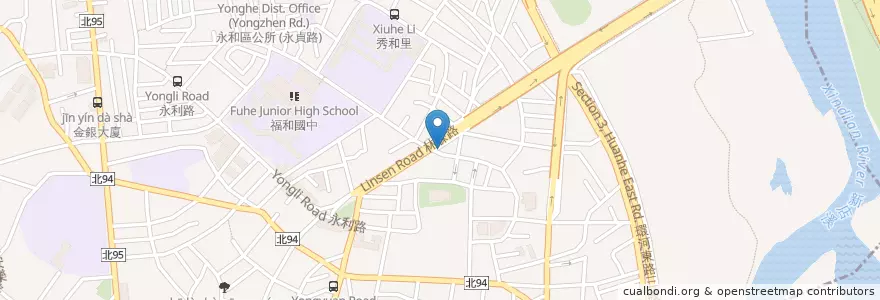 Mapa de ubicacion de 亞美の豆漿大王 en Тайвань, Новый Тайбэй, 永和區.