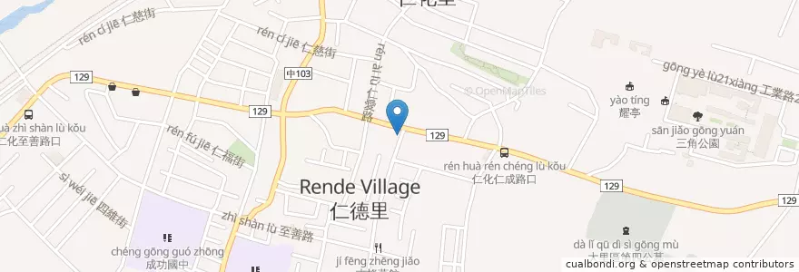 Mapa de ubicacion de 貓多多飯館 en 臺灣, 臺中市, 大里區.