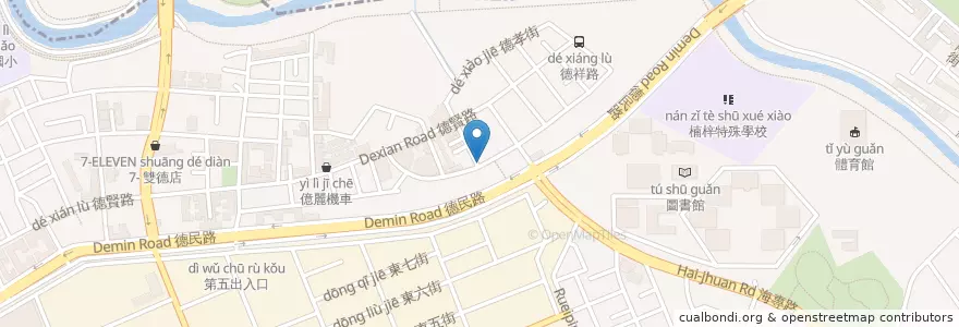 Mapa de ubicacion de 冠味賞鴨肉飯德祥店 en Taiwan, Kaohsiung, Nanzi District.