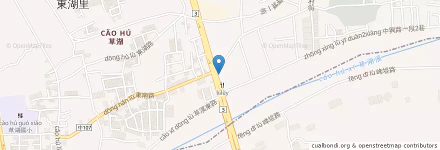 Mapa de ubicacion de 早餐店 en 臺灣, 臺中市, 大里區.
