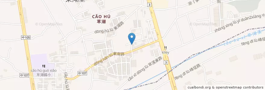 Mapa de ubicacion de 糖果屋 en 타이완, 타이중 시, 다리구.