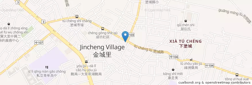 Mapa de ubicacion de 台灣好口味精緻全自助餐 en Taïwan, Taichung, 大里區.