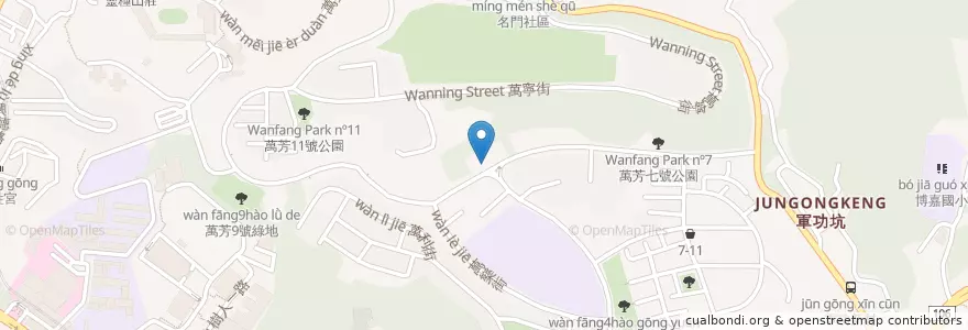 Mapa de ubicacion de 萬芳分隊 en Taiwan, 新北市, Taipei, 文山區.