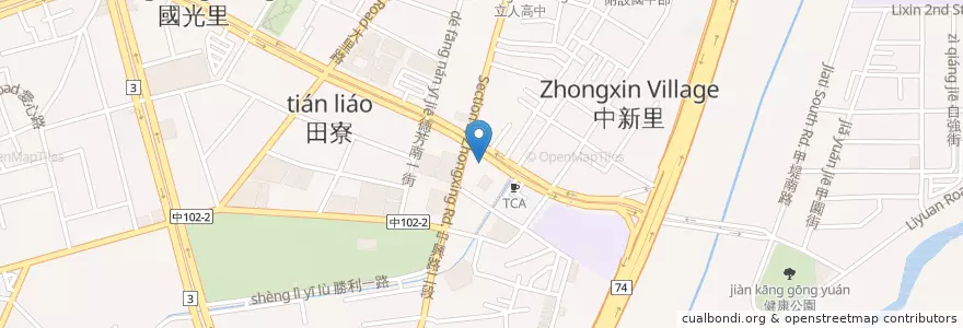 Mapa de ubicacion de 陶板屋 - 大里德芳南店 en 臺灣, 臺中市, 大里區.